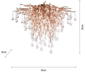 Paul Neuhaus 8091-11 - Felületre szerelhető csillár  ICICLE 9xG9/40W/230V átm. 50 cm réz