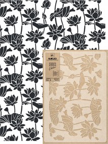 Festősablon Ismételhető Többször felhasználható 59x95cm Tapéta Orient Lótuszvirág