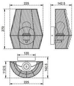 Lámpa Fali lámpatest  ERANKO 3, 6106, AC220-240V, 50/60Hz, 1*E27, max.40W, krém