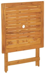 vidaXL 3 részes szürke polyrattan és tömör fa bisztrószett