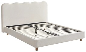 Kárpitozott Franciaágy Krémszínben. 160x200 IZMIR