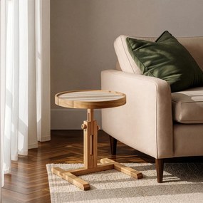 Opus Yuvarlak 40 - Oak, Travertine