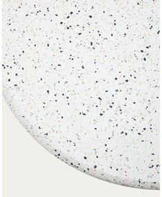 Fehér terrazzo cement kerek étkezőasztal ø 70 cm Saura – Kave Home