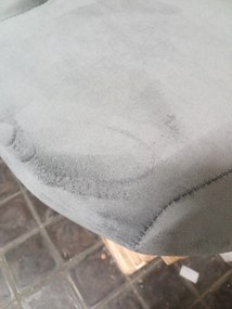 AKCIÓ Szürke bárszék VELVET KAST fekete lábbal II. osztály