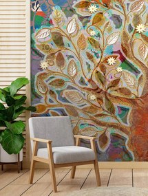Gario Fotótapéta Arany ágak Anyag: Vlies, Méret: 150 x 210 cm