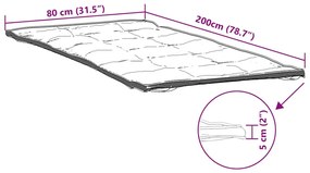 fehér matracvédő 80 x 200 cm