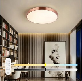 Immax NEO 07322L-LED dimmelhető mennyezeti lámpa NEO LITE SEMPLICI 60W/230V átmérő: 60 cm rézszínű + távirányítóval