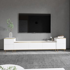 TV szekrény Imaj - White, Gold