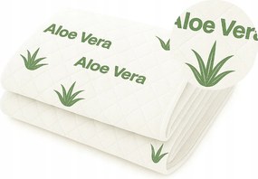 80×200 Aloe Vera matracvédő, steppelt cipzáras