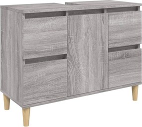 vidaXL szürke sonoma színű szerelt fa mosdószekrény 80 x 33 x 60 cm