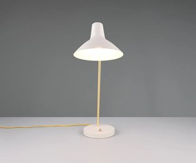 Aranyszínű-elefántcsont színű asztali lámpa hajlítható szerkezettel (magasság 54 cm) Traveller – Trio