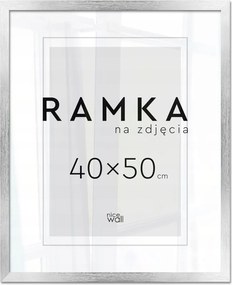 Képkeret 40x50 Képkeret Fotó 50x40 ezüst poszter