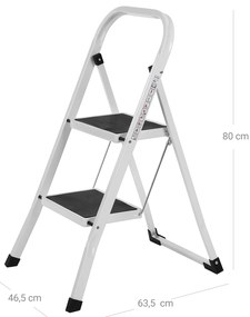 Összecsukható lépcső 2 fokos STEPLADDER, fehér