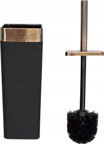 Fekete Wc-kefe Réz Színű Díszítéssel, Masszív, Fürdőszobába