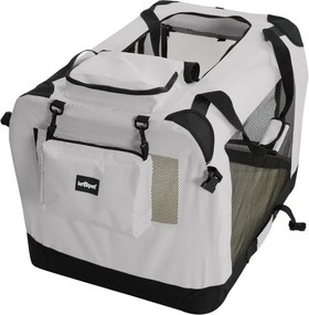 Leopet® Szállító doboz kutyáknak XXXL 102 x 69 x 69cm szürke