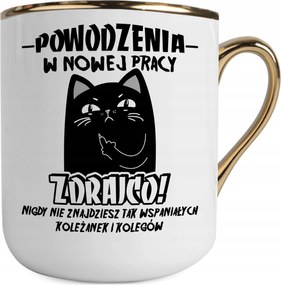 Fehér-arany Bögre Sikert Az Új Munkahelyen Áruló Búcsú A Búcsútól