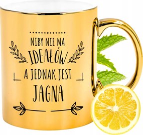 Prémium Arany Csillogó Bögre Báránynak Ajándék Nyomtatott Fotóval