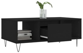 Fekete szerelt fa dohányzóasztal 90x50x36,5 cm