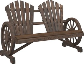 vidaXL 2 személyes tömör fenyőfa kerti Adirondack szék