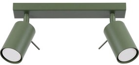 Sollux SL.1501 - Spotlámpa RING 2xGU10/10W/230V zöld