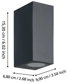 Eglo 900276 - LED Kültéri fali lámpa JABAGA 2xGU10/4,6W/230V IP44
