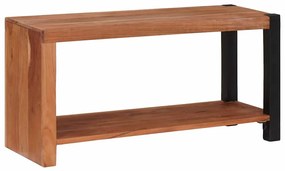 Könyvszekrény Barna, Fekete 80 x 30 x 40 cm Tömör Akácfa