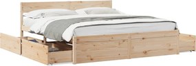 vidaXL tömör fenyőfa ágy matrac nélkül 200 x 200 cm