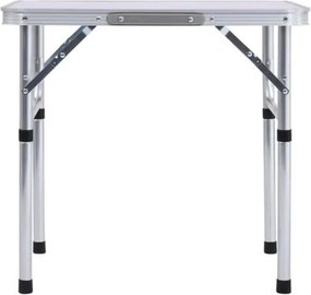 Összecsukható kempingasztal, 60 cm, alumínium/MDF, KEPI TYP 2