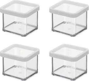 Rotho 4 Db-os Ételtároló Szett Ömlesztett Árukhoz 0,5L Fehér Loft