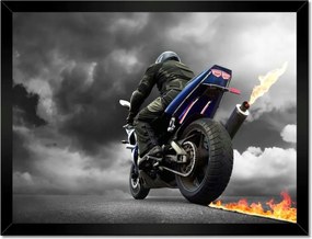 Poszterek keretben 40x30 Kék versenyautó Motor