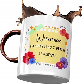 Bordó Bögre Születésnapra 17 17. 17. Ajándék Nyomtatott Fotóval