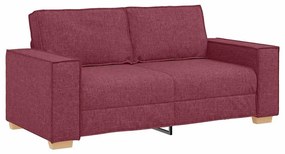 vidaXL kétszemélyes bordó színű szövetkanapé 140 cm