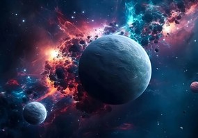 Fotótapéta falra Kozmosz bolygó Galaxis csillag flizelin 415 x 290