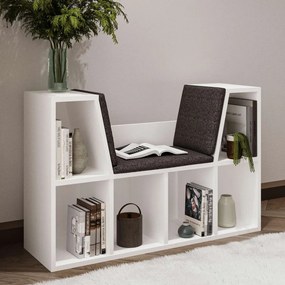 Livora könyvespolc, fehér, 103 cm