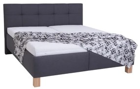 MARIA kárpitozott ágy matraccal és tágas tárolóhellyel, 180x200 cm, szürke
