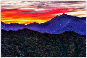 Poszterek 120x80 Hegyi táj nyugattal