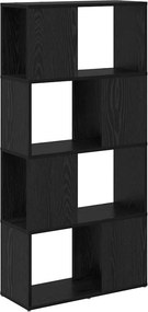 vidaXL TV szekrény garnitúra Fekete 60 x 24 x 125,5 cm Faanyag