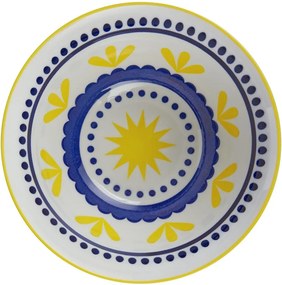 ORNAMENTS tálka 520 ml, kék levelek