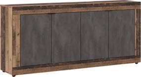 BLAGO komód 180 cm sötét tölgy/grafit