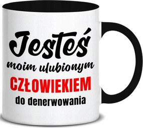 Bögre Fekete Fül Belső 330ML Kedvenc Emberem Ajándék