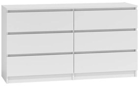 Aldabra M6 140 2X3 komód, 138x75x40 cm, fehér