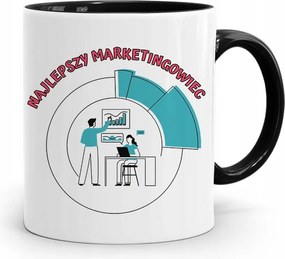 Marketingeseknek Marketing Bögre Fekete Ajándék fényképes nyomtatással