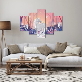 Kép - egyszarvú alatt egy varázslatos erdőben (150x105 cm)