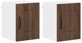 Fali konyhaszekrény 2 pcs Barna Tölgy 30 x 31 x 40 cm Faanyag