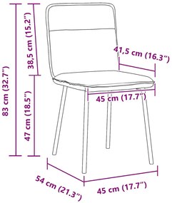 vidaXL 6 db kék bársony étkezőszék