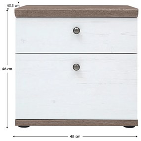 TEINA éjjeliszekrény, canyon fenyő