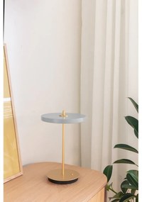 Világosszürke LED dimmelhető asztali lámpa fém búrával (magasság 31 cm) Asteria Move – UMAGE