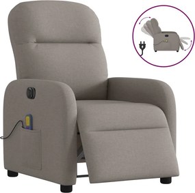 vidaXL tópszínű szövet elektromos dönthető masszázsfotel
