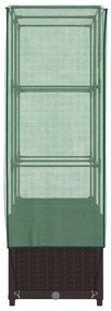 rattan megjelenésű magaságyás melegháztakaróval 80x40x138 cm