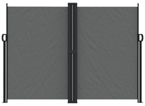 antracitszürke behúzható oldalsó napellenző 180 x 600 cm